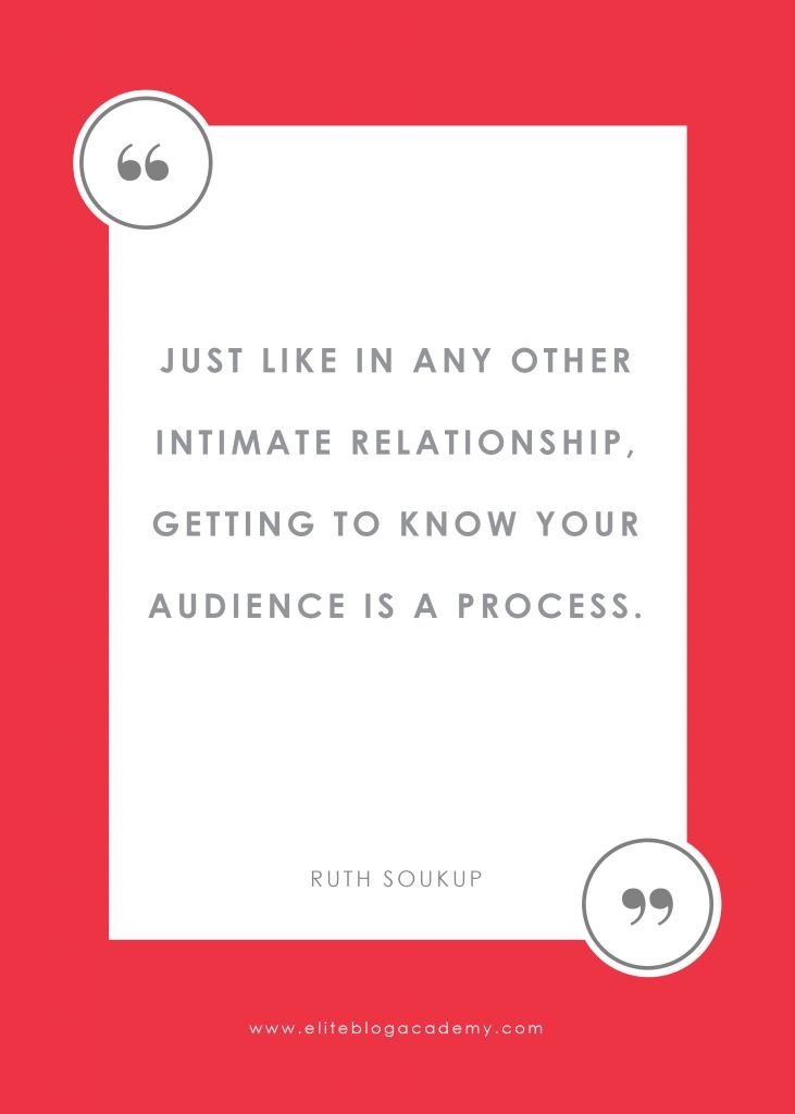 Keeping Your Focus As A Brand New Blogger quote " Just Like in any relationship, getting to know your audience is a process. "